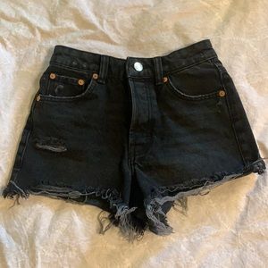 Zara Black Denim Shorts